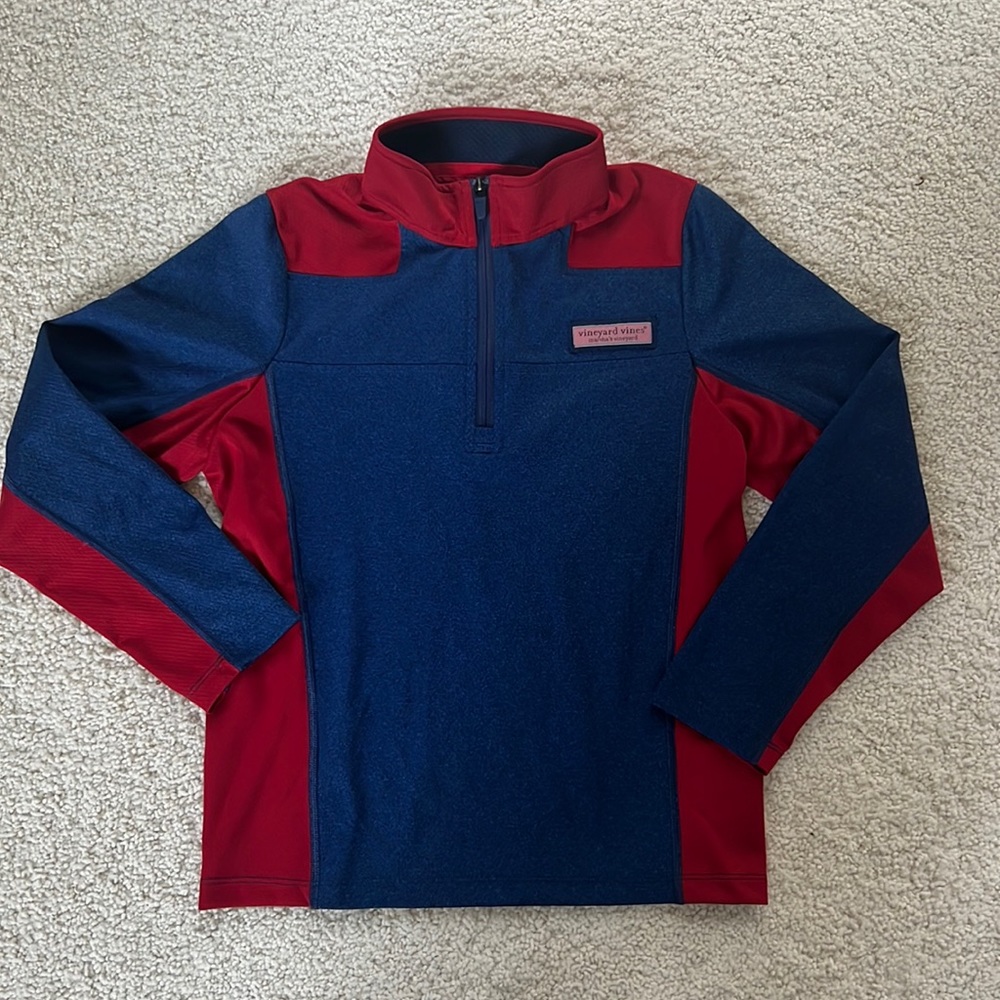 Vineyard Vines Performance, quarter zip, lightweight pullover, youth boys small